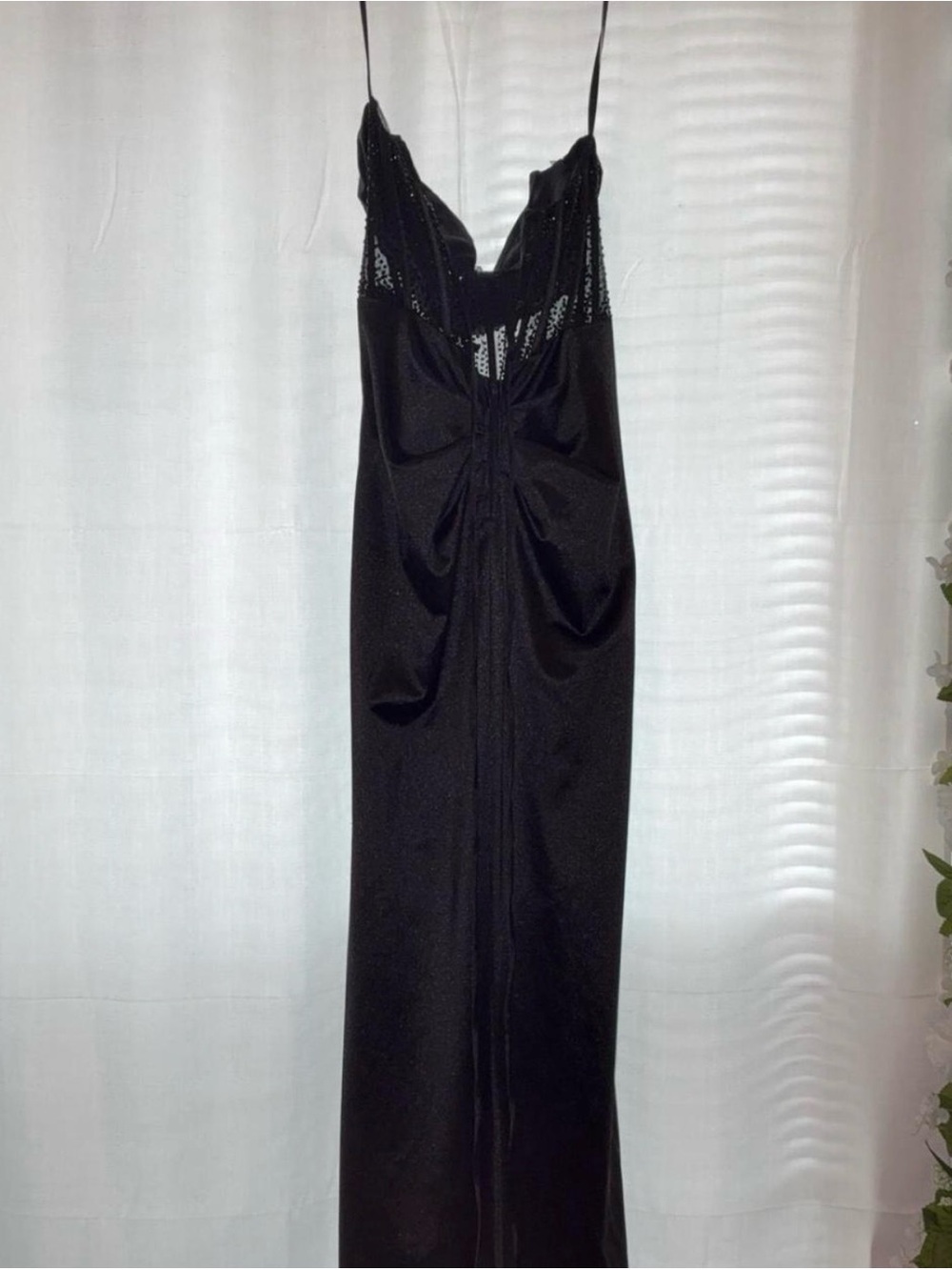 Black prom dress with Corset and slit - Picture 5 of 5